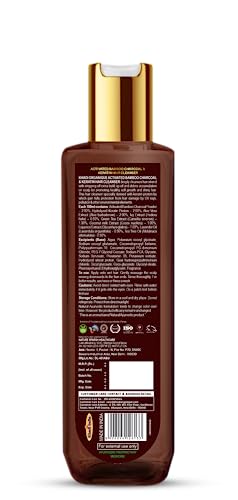 Image of Khadi Organique Activated Bamboo Charcoal & Keratin Hair Shampoo | Herbal Cleanser with Botanical Extracts | Repairs Damaged Hair, Reduces Scalp Build-up | SLS & Paraben Free - 200ml (Pack of 1)