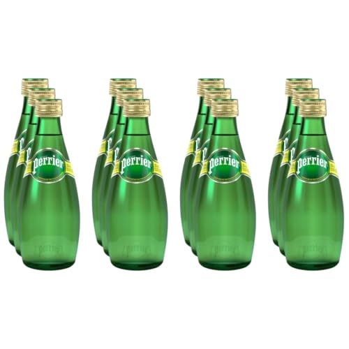 Perrier Sparkling Natural Mineral Water, 11 Oz Glass Bottles - (Pack of 12) - (Total of 132 Fl Oz)