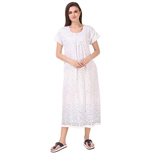 CIERGE Women's Cotton printed Ankle Length Nighty (Free Size; Pack of 2) Multicolour - Image 6