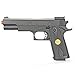 BBTac Airsoft Pistol Handgun Government .45 1911 Spring Loaded Gun , Black