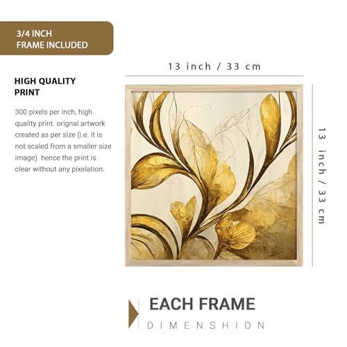 Image of kotart Aesthetic Modern Wall Decor Paintings with Frame for Home Decoration - Painting for Living Room Bedroom - Painting for Wall Decoration Set of 4 (Art 9, Big (13x17 or 13x13 inch))