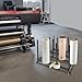 Vinyl Cart Mobile Rack, Roll File Storage Organizer Blueprint Holder,16 Rolls Capacity,2.5cm Core, Rolling Roll Map Poster Display Rack for Office Home Jobsite