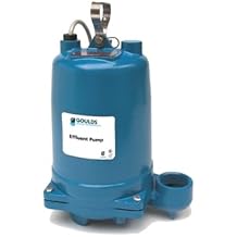 Goulds WE1518HH, Submersible Effluent Pump, Model 3885, Series WE, 1-1/2 HP, 208 Volts, 1 Phase, 2" NPT Discharge, 95 GPM Maximum, 20 ft Cord, Manual