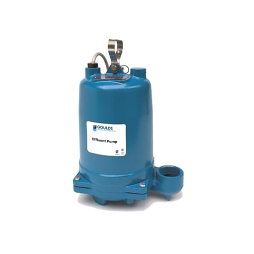 Goulds WE1534H, Submersible Effluent Pump, Model 3885, Series WE, 1-1/2 HP, 460 Volts, 3 Phase, 2" NPT Discharge, 130 GPM Maximum, 20 ft Cord, Manual