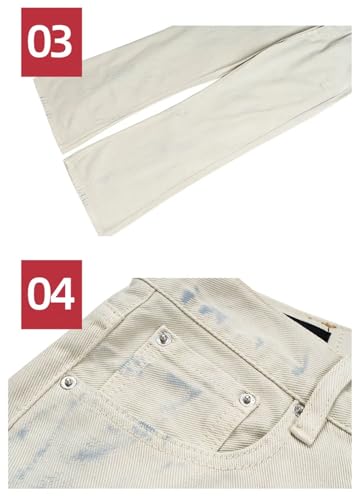 Washed Baggy Jeans for Men Streetwear Distressed Denim Trouser Vintage Pants3