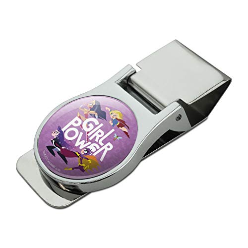 DC Super Hero Girls Girl Power Satin Chrome Plated Metal Money Clip