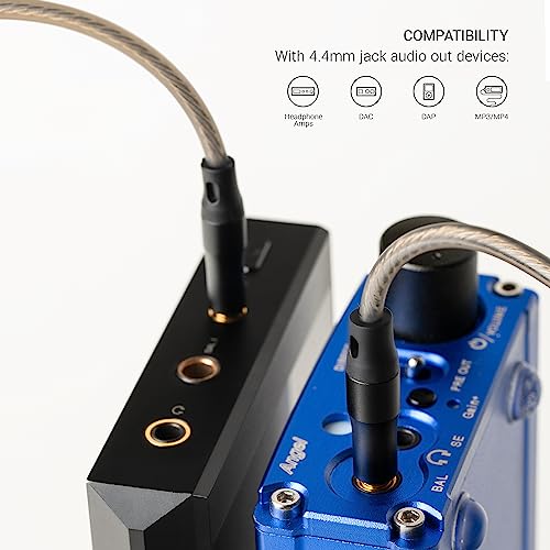 MEZE AUDIO | 4.4mm OFC Upgrade Balanced Cable for 99 Series | Silver-Plated OFC Copper | 4.4mm Male to Dual TS Mono 3.5mm Male Connector Plug | Cable Length 1.50m/4.9ft