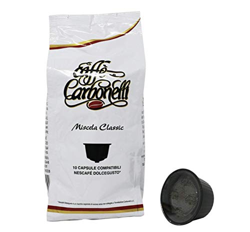 Capsules de Café Compatibles Nescafé Dolce Gusto - Caffè Carbonelli mélange classic goût équilibré - 10 capsules Cover