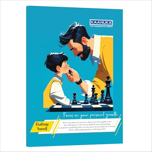 Image of KAANUKA Four Line With Gap Notebooks | 172 Ruled Pages | Crown /King Size Notebooks | 24 cm x 18 cm | Set of 5 Notebook