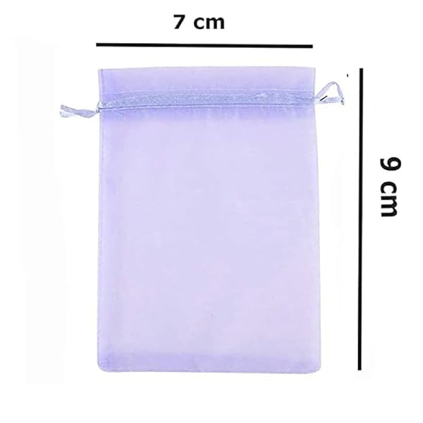 brown leaf 7X9 cm Small White Organza Potli Bags Pouch Jewelry Pouch Best for Wedding Party Supply Return Gifting Bags - Image 3