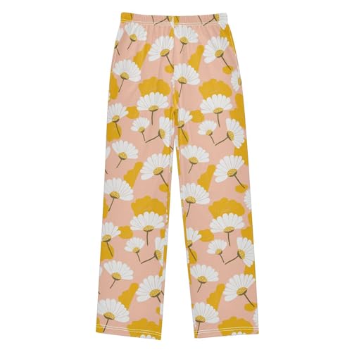 Pajama Bottoms, Pajamas Long Pant Gingko Leaves Lounge Wear Elastic Waist Sleep Pants Soft Pjs Sleepwear