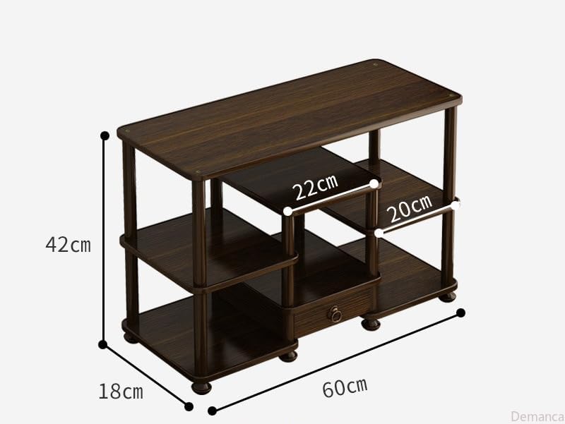 小型収納ラック 無垢材ティーラック ティーカップとティーポットを飾る装飾スタンド 木製クリエイティブ多機能デスクオーガナイザー寝室オ