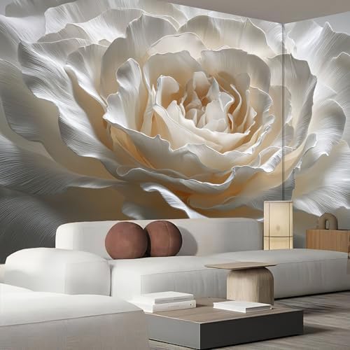 Poster geant mural personnalisé 3D plantes simples beige