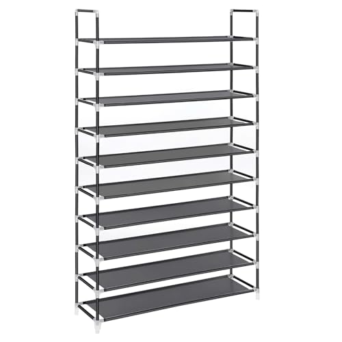 Alightup Étagère à Chaussures de 10 Niveaux, Organiseur à chaussures, Porte-chaussures, Rangement à Chaussures en Non-tissé, pour Salon, Vestiaire,...