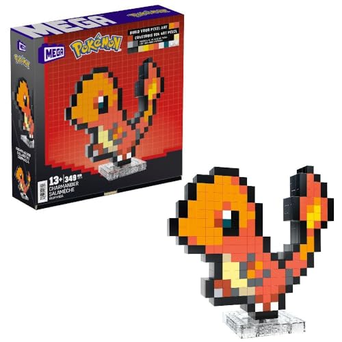Niños, Toy MEGA Pokémon Juguete de Construcción Charmander Píxel para niños de 13 años en adelante