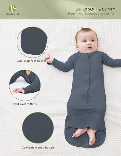 Baby Nightgowns Sleeper Gown Newborn Long Sleeve Pajama Gowns Unisex Viscose from Bamboo Infant Sleepwear2