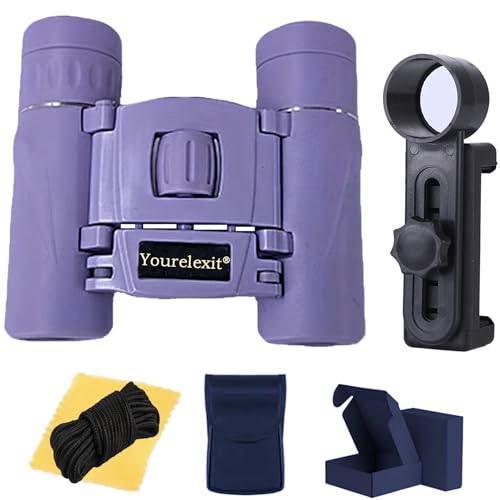 Binoculars with Phone Adapter for Adults, Compact Pocket Travel Binocular for Bird Watching Concert Theater Opera High Powered Electronics Cruise Ship Essentials Norwegian Alaska Hiking Camping Gear