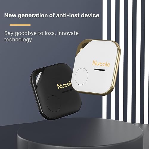 NutPro Key Finder, Bluetooth Tracker Item Locator with Key Chain for Keys Pet Wallets or Backpacks and Tablets, Batteries Include (White & Black, 4 Pack) NutPro Key Finder, Bluetooth Tracker Item Locator with Key Chain for Keys Pet Wallets or Backpacks and Tablets, Batteries Include (White & Black, 4 Pack)