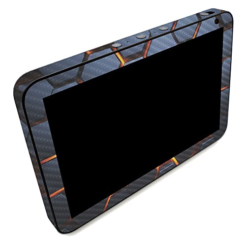 Image of MightySkins Carbon Fiber Skin Compatible with Amazon Echo Show 8 (Gen 2) - Lava Hex | Protective, Durable Textured Carbon Fiber Finish | Easy to Apply | Made in The USA