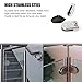 tonchean 24PCS 304 Stainless Steel Round Glass Clamp Bracket Adjustable Flat Back Glass Clip Clamps Holder for Balustrade Staircase Handrail 1/4-5/16 Inch