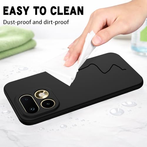 Image of Back Cover Compatible with Realme 16 Pro Plus 5G | Full Camera Protection | Premium Liquid Silicon Case | Flexible Bumper Case for Realme 16 Pro Plus 5G (Black)