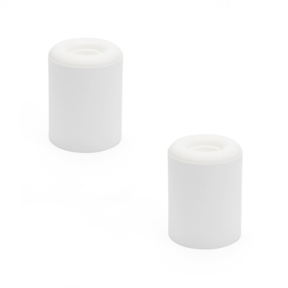 Sossai 2 x Door Stopper/Floor Stop NTS4-38 | Model: Ralf | Colour: white | Wall Protection for Floor mounting Material: Rubber Plastic TPE
