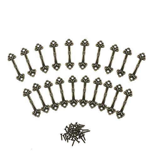 Poignée d'armoire 20 pièces petit laiton décoratif boîte à bijoux coffre coffre tiroir armoire bouton PullCabinet Handle 20 Pieces Small Brass Decorative Jewelry Box Chest Drawer Cabinet Knob Pull Cover
