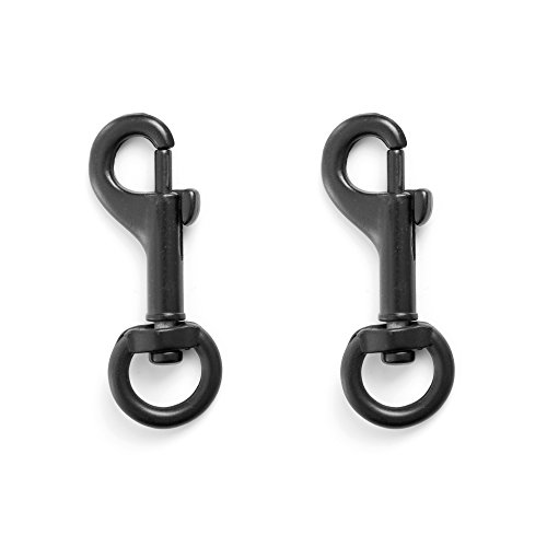 Featured Product Black Metal Swivel Snap Hooks, 3/8" x 2", Strong and Durable, Made of Die Cast Zinc, by Desert Breeze Distributing