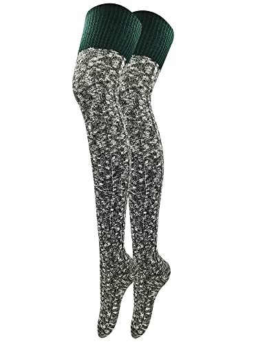 Image of Women's Thigh High Knitted Winter Boot Socks Vintage Extra Long Leg Warmer Over Knee High Stockings
