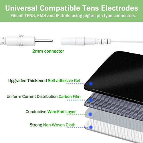 Image of 4X4 inch Large TENS Unit Replacement Pads for Waist and Lower Back Pain Relief Thicked TENS Unit Pads Self-Adhesive SM Electrode Pads Compatible with TENS 7000, AUVON TENS- 6 PCS