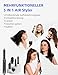 Kitgody 5 in 1 Airstyler Warmluftbürste Set mit Automatischem Lockenstab & Rundbürstenföhn - MULTIFUNKTION Hairstyler für Volumen, Locken, Glätten, Trockenes Haar (EU Stecker)