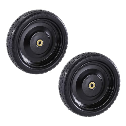 Gorilla Carts 2-Pack 13 Inch No-Flat Replacement Tires, 300 lb Capacity Each – Solid Polyurethane, 2.16” Hub, 5/8” Bore – Fits Lawn & Garden Utility Wagon, Hand Truck, Air Compressor, Pressure Washer