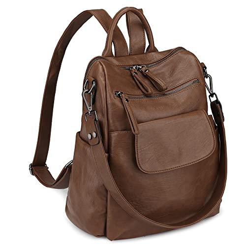 Image of Uromee Backpack Purse for Women Vegan Leather Ladies Fashion Travel Shoulder Bag Convertible