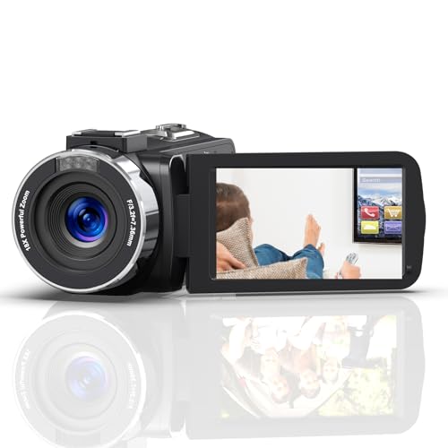 Peryoua 4K 80MP Camcorder Video Camera 18X Digital Zoom