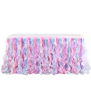 ZYAGH Quaste Doppelschicht Tischrock 9FT