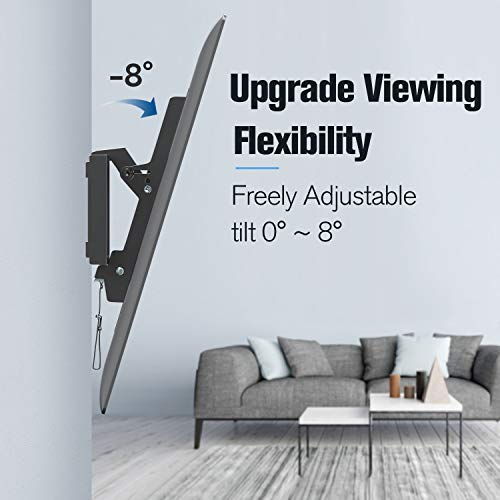 Mounting Dream Tv Wall Mount For Most 37-70 Inch Flat Screen Tv Tilting, Low Profile Space Saving Wall Mount For 16",18",24" Stud, Ul Listed Tv Mount Bracket For Max Vesa 600 X 400, 132Lbs Md2868-Lk #TOP1