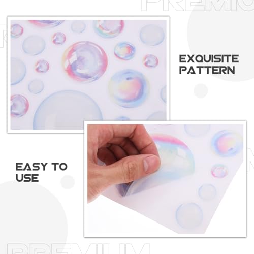 Vinilos decorativos de burbujas para pared baño 2 láminas miniatura 6