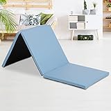 Gymnastics Tumbling Mat, Folding Gym Exercise Mat - All-Purpose, 2 inch Thick Workout & Yoga Mat for Home