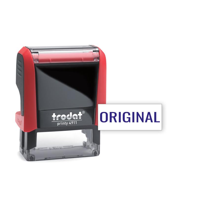 Trodat Original - Stamp Text Stamp Ink Pad (Red) Ink Color Blue