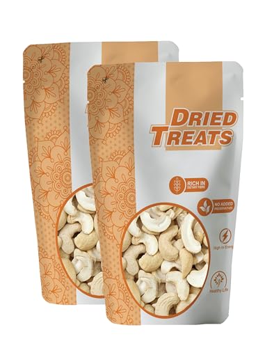 Image of Dried Treats Kaju Tukda (Cashew Broken) 500 Grams (250gm X 2) | High Protein Cashew Kernels for Energy, Fiber and Immunity | Delicious Crunchy Nutritious Small Size Cashew Nuts | Tasty Chota Tukda Kaju for Kheer, Halwa and Biryani