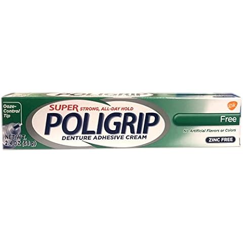 Super Poligrip Denture Adhesive Cream: 2 Packs of 2.4 Oz Cover