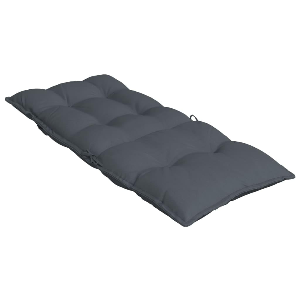 Lot De 6 Coussins De Chaise Dossier Haut VidaXL - Tissu Oxford Imperméable - 120x50cm - Motif Carreaux Noir