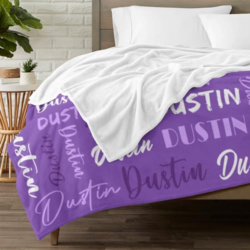 Personalized Blankets for Kids with Names Customized Blankets with Name for Adult Custom Blanket Gift for Birthday Christmas Valentines Day Gift