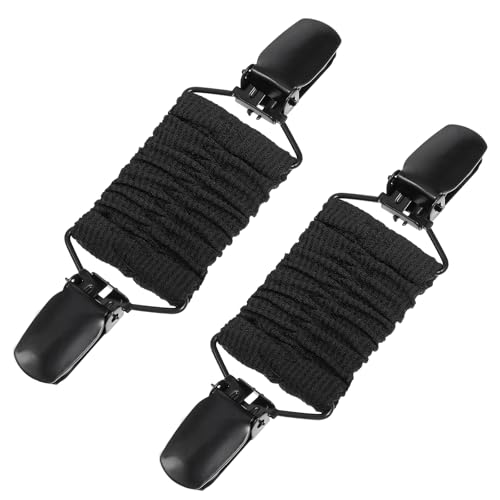 Image of 2 Pcs Dress Clips Back Cinch, Elastic Waist Cincher Clip for Tightening Clothes, Tightener Clothes To Tighten Shawl Cardigan Collar Clip Fit Dress Set for Women Men Tightening Pant (Black)