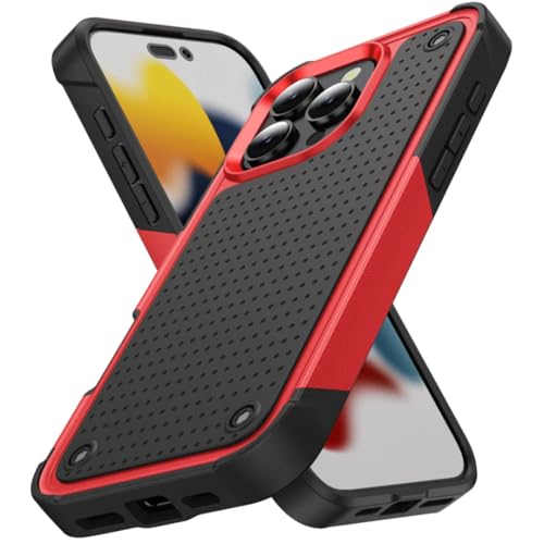 Coque iPhone 13 Pro antichoc rouge et noir pour le quotidien