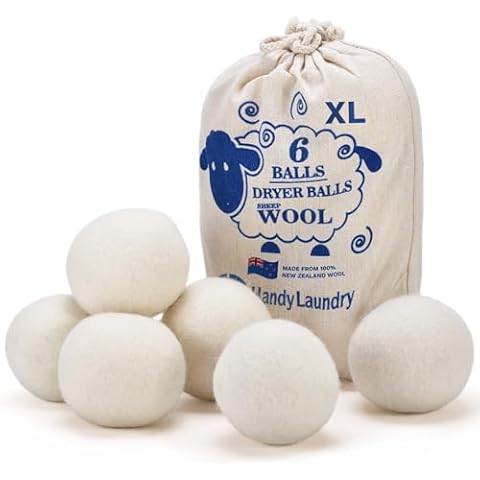 Handy Laundry Wool Dryer Balls - Natural Softener Cover