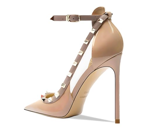 Image of Women's Pointed-Toe Bag-Toe Strappy High-Heeled Shoes Sexy Stiletto Pumps