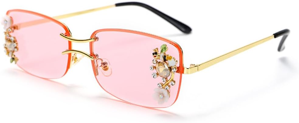 Sunglasses Ladies Frameless Ladies Glasses Flower Season Travel Decoration Eyewear