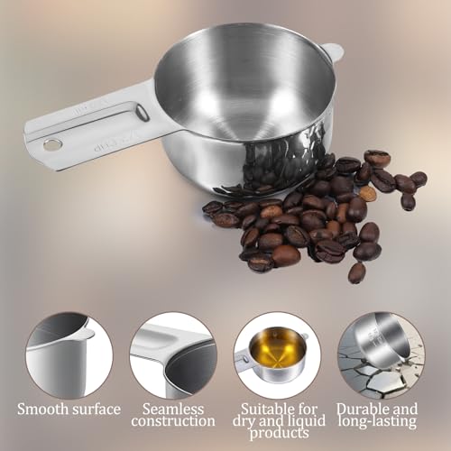Vaso medidor 1/2 taza acero inoxidable 120 ml miniatura 4