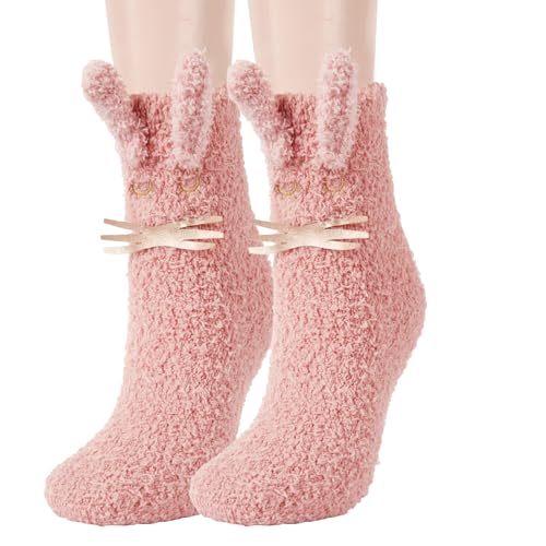 Benefeet Sox Fuzzy Fluffy Socks for Women Girl 3D Animal Socks Fuzzy Slipper Socks Winter Warm Sleeping Plush Comfy Socks, Socks35, One size